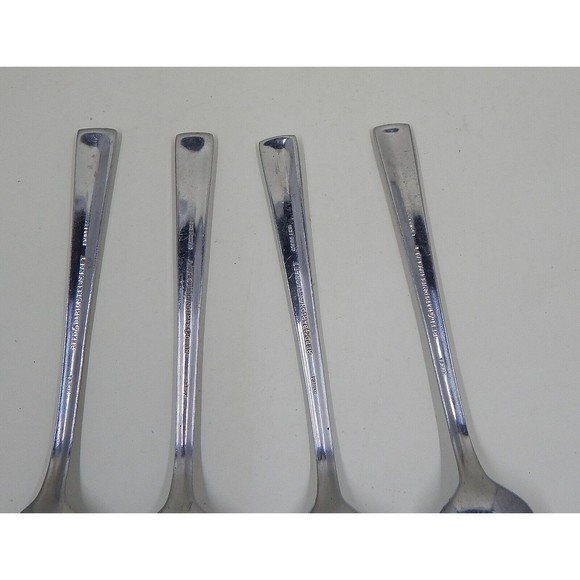 Reed And Barton Rebacraft Teaspoons Crest Pattern Stainless Korea Set of 4 - Picture 10 of 10